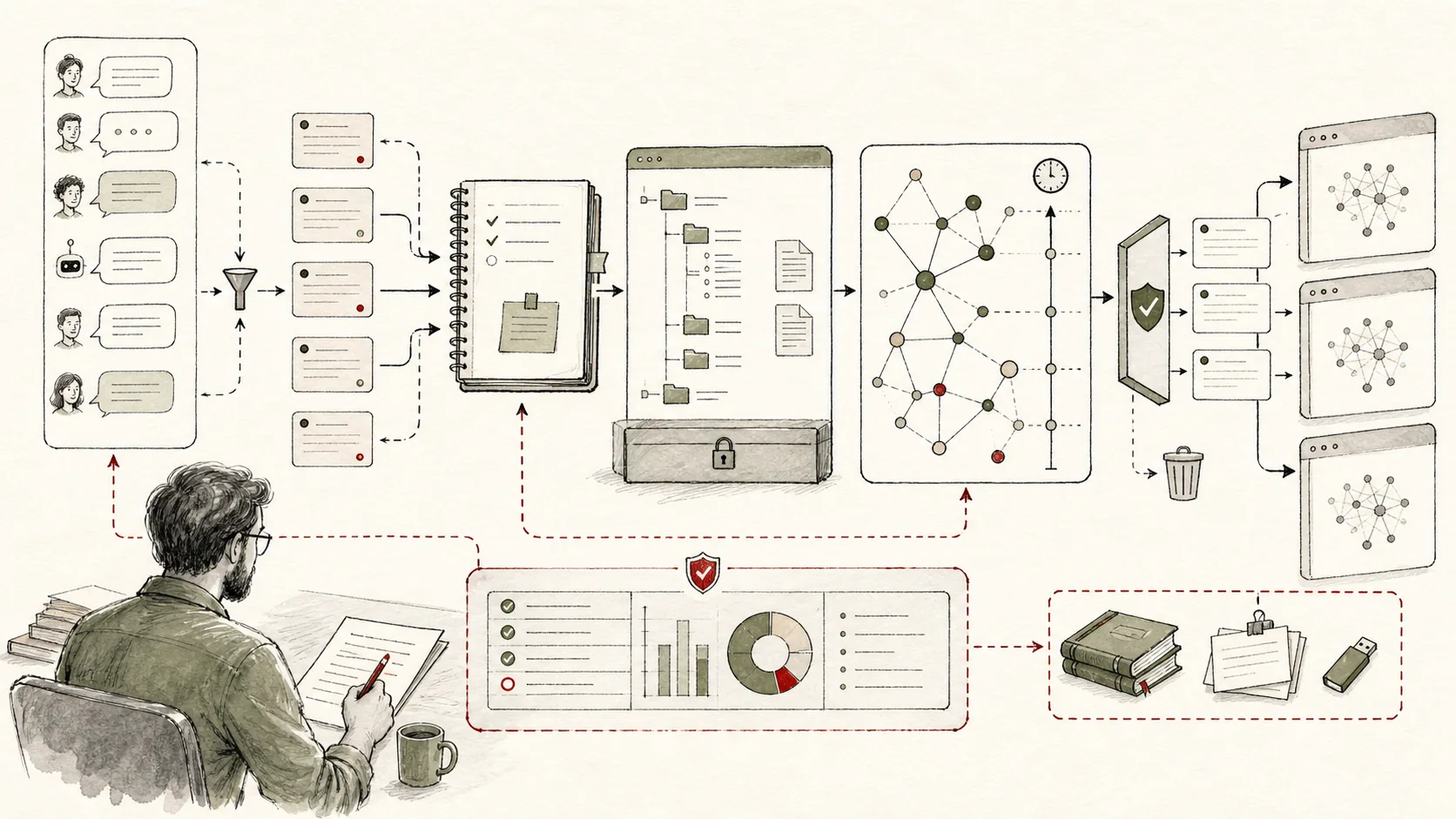 A merchant team breaks agentic commerce into product feed, cart, payment, risk and fulfillment
