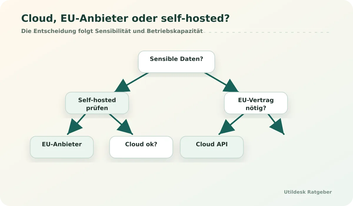 Decision Tree: Cloud API, EU-Anbieter oder Self-hosted Alternative auswählen