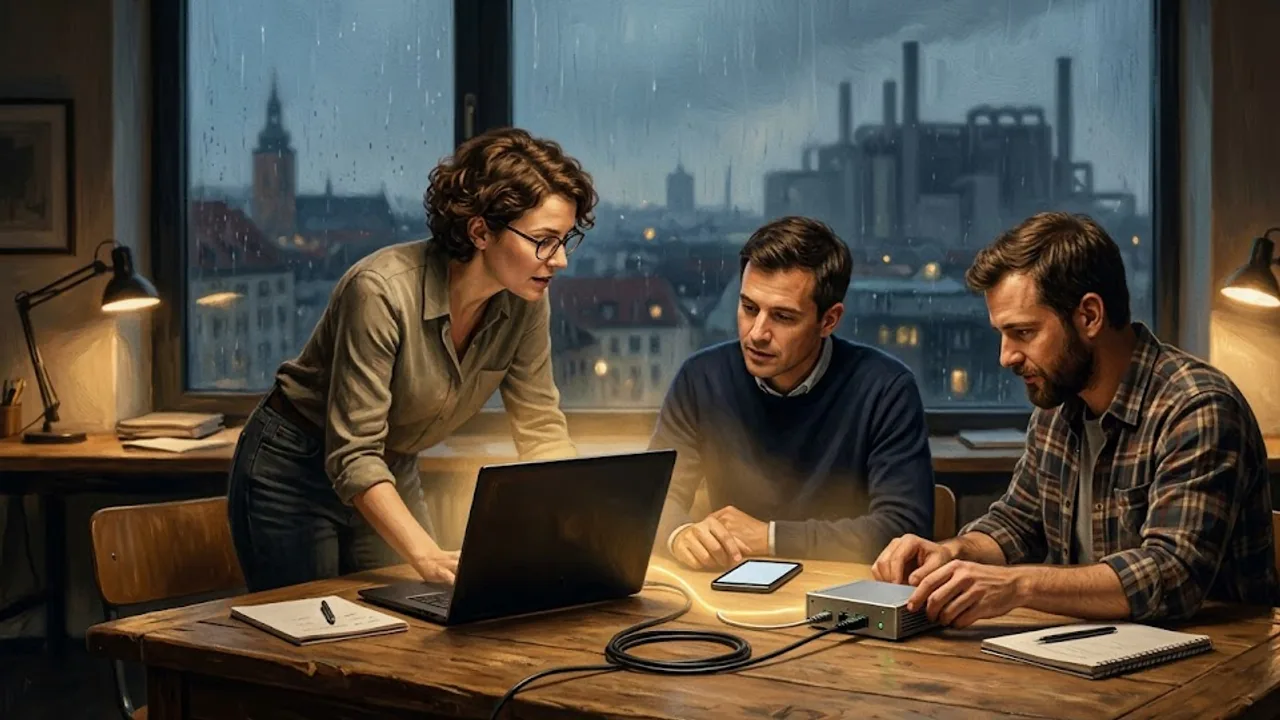 A local AI agent processes confidential tasks across laptop, phone and edge device while only approved results move to the cloud