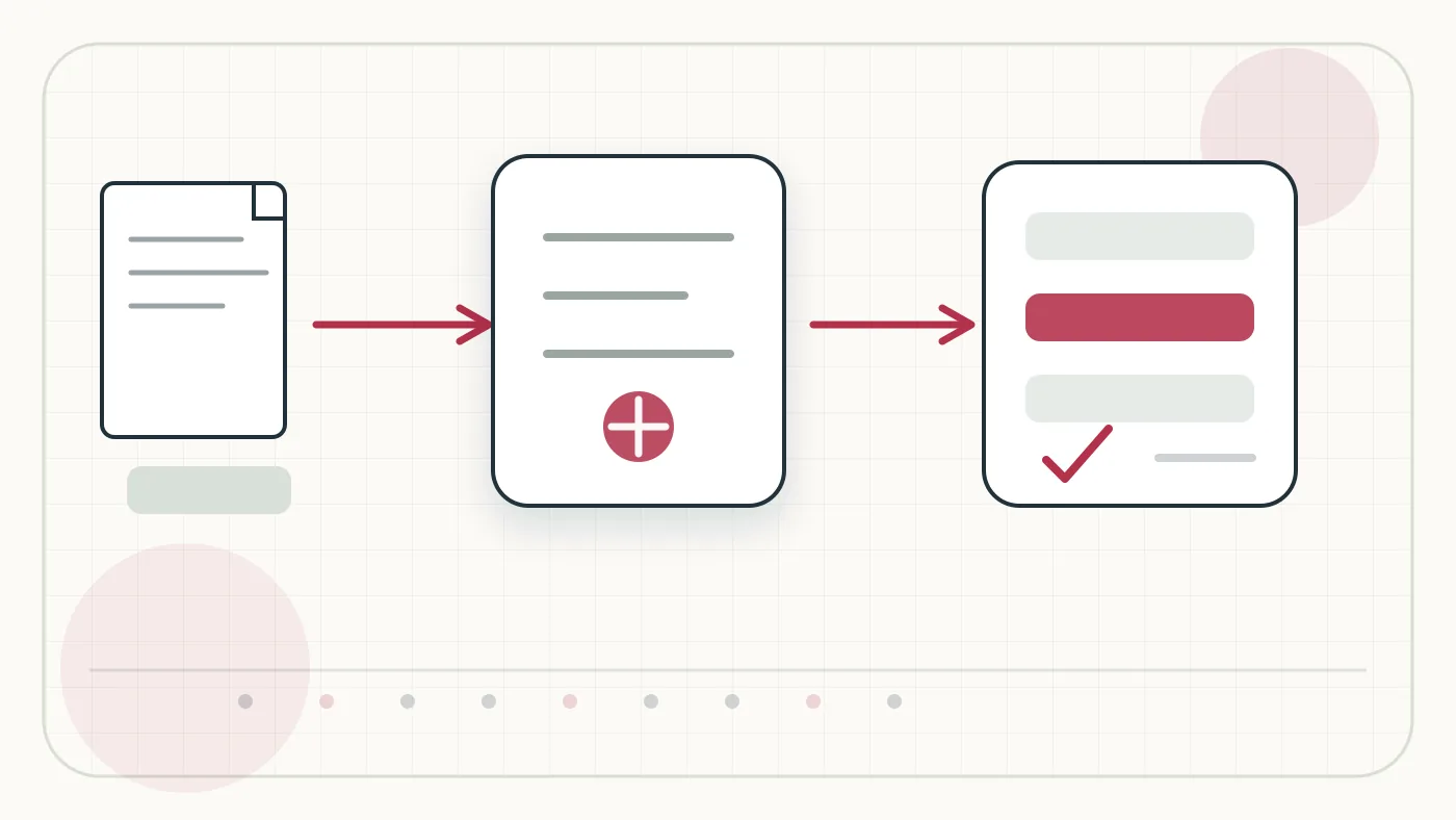 Illustration zu ABBYY Vantage: technische Prozessgrafik für Dokumenteingang, OCR, Validierung und Export