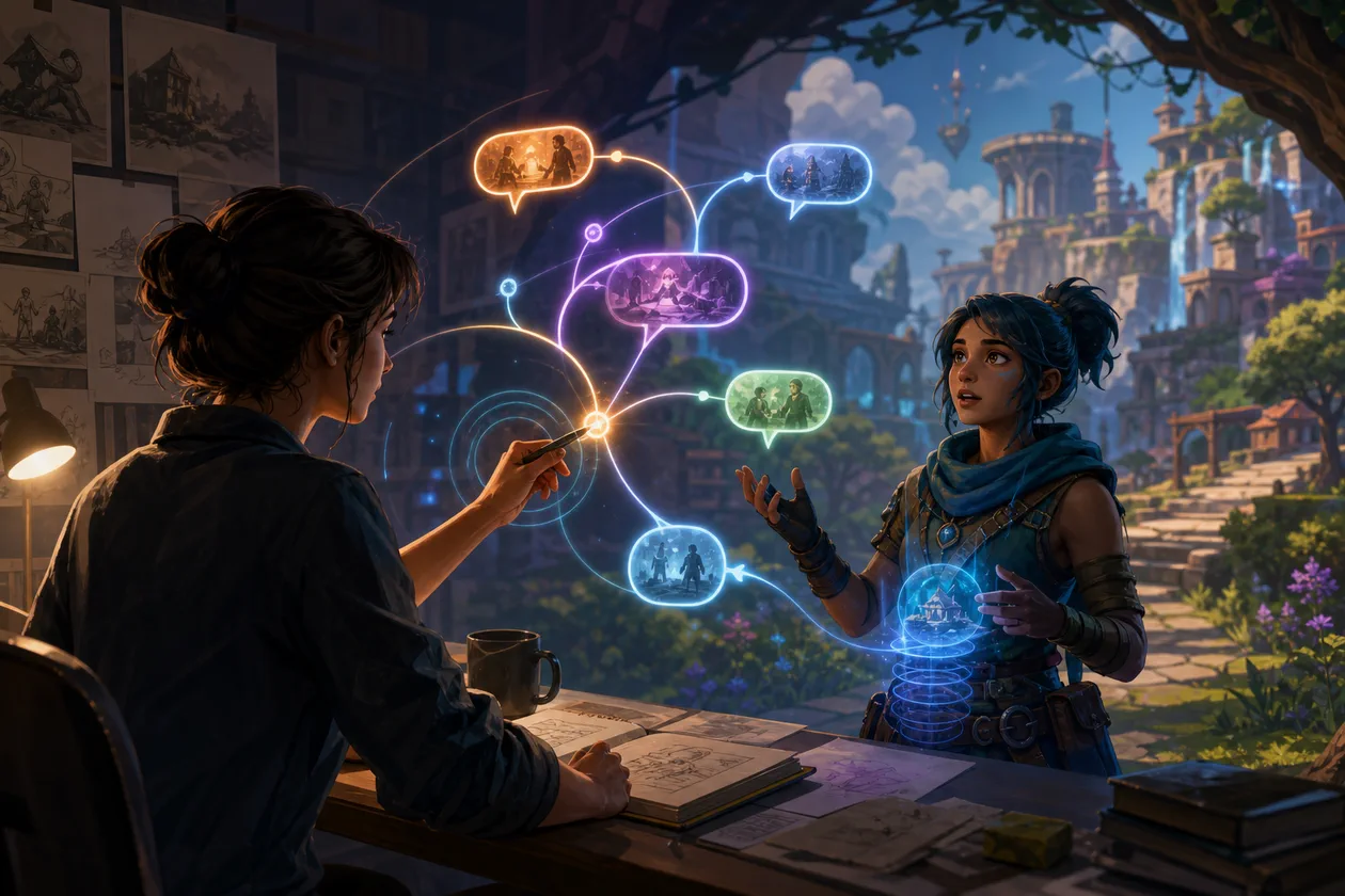 Illustration zu Convai: Game-Designer verbindet virtuelle Figuren mit Dialogpfaden