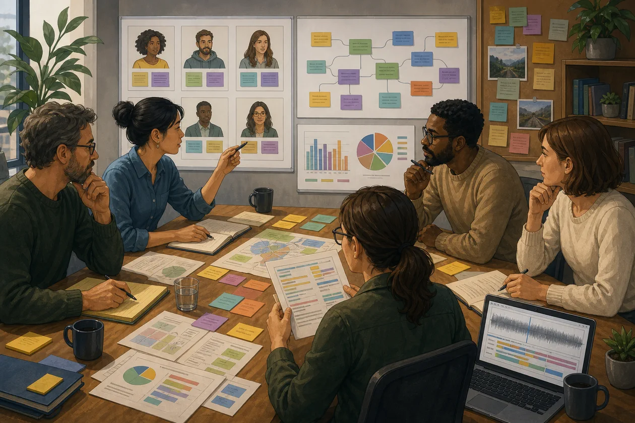 Illustration zu Dedoose: Forschende codieren Interviews und Mixed-Methods-Daten