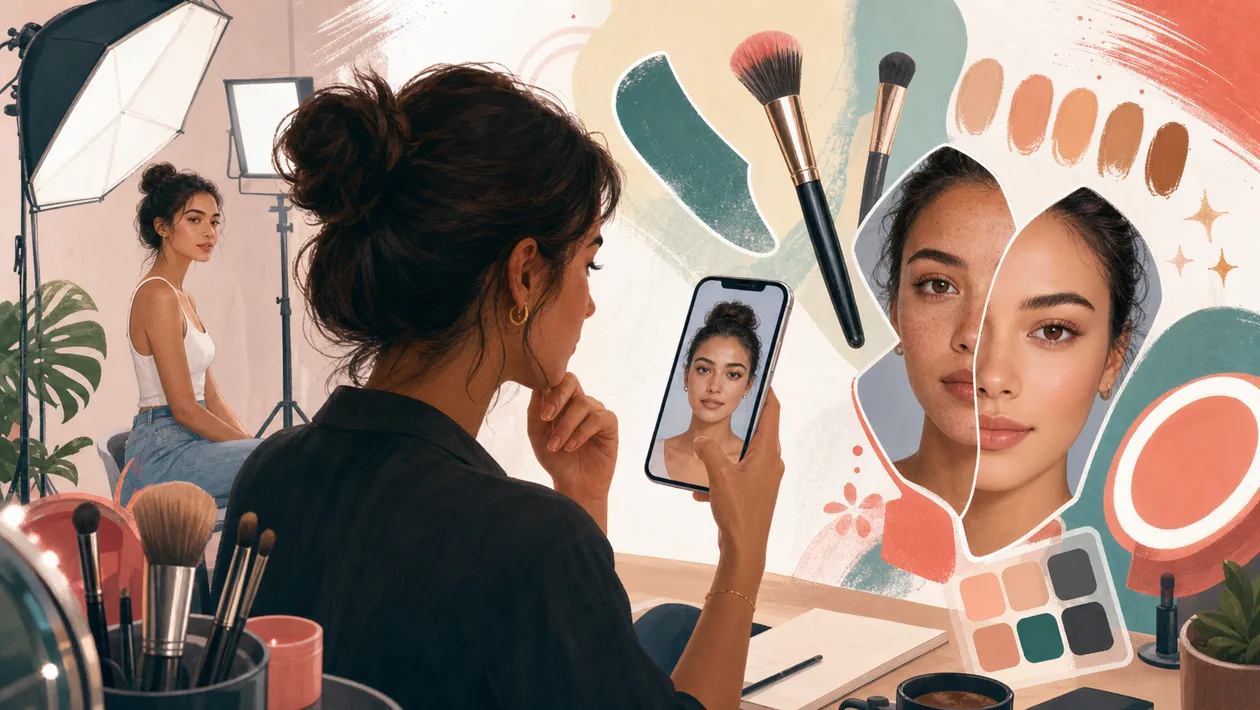 Illustration zu Facetune: Portraitstudio mit Retusche, Licht und Bildvarianten