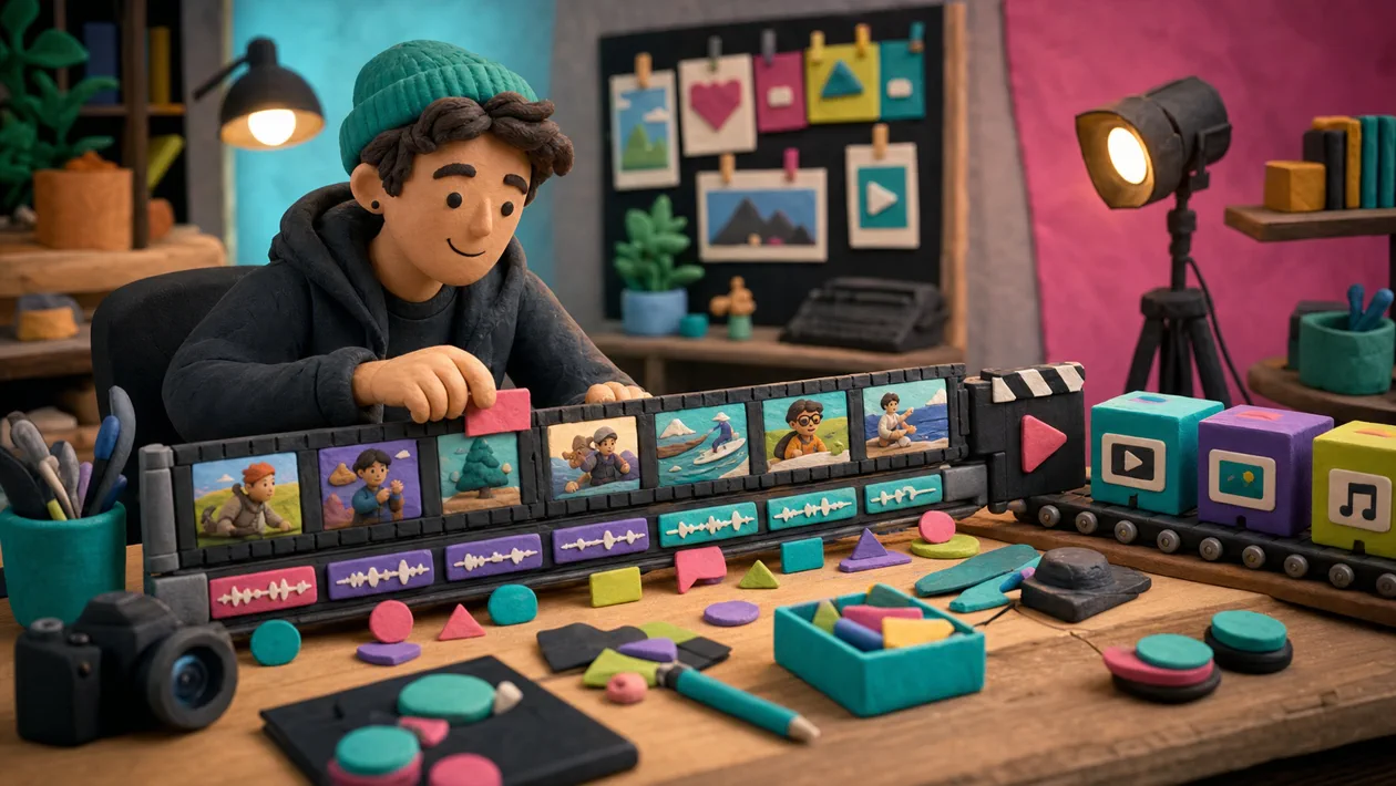 Illustration zu Filmora: Creator schneidet Szenen, Tonspuren und Exportkarten