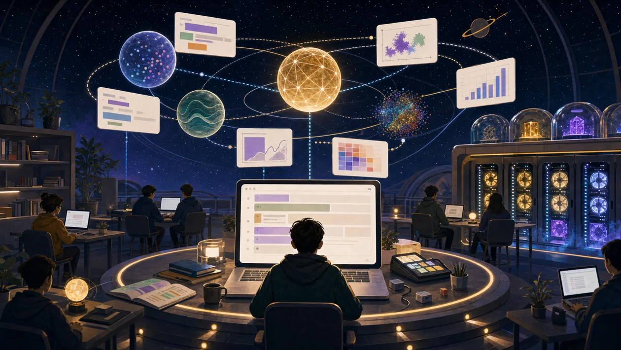 Illustration zu Google Colab: Notebook-Observatorium verbindet Experimente, GPU-Ressourcen und Diagramme