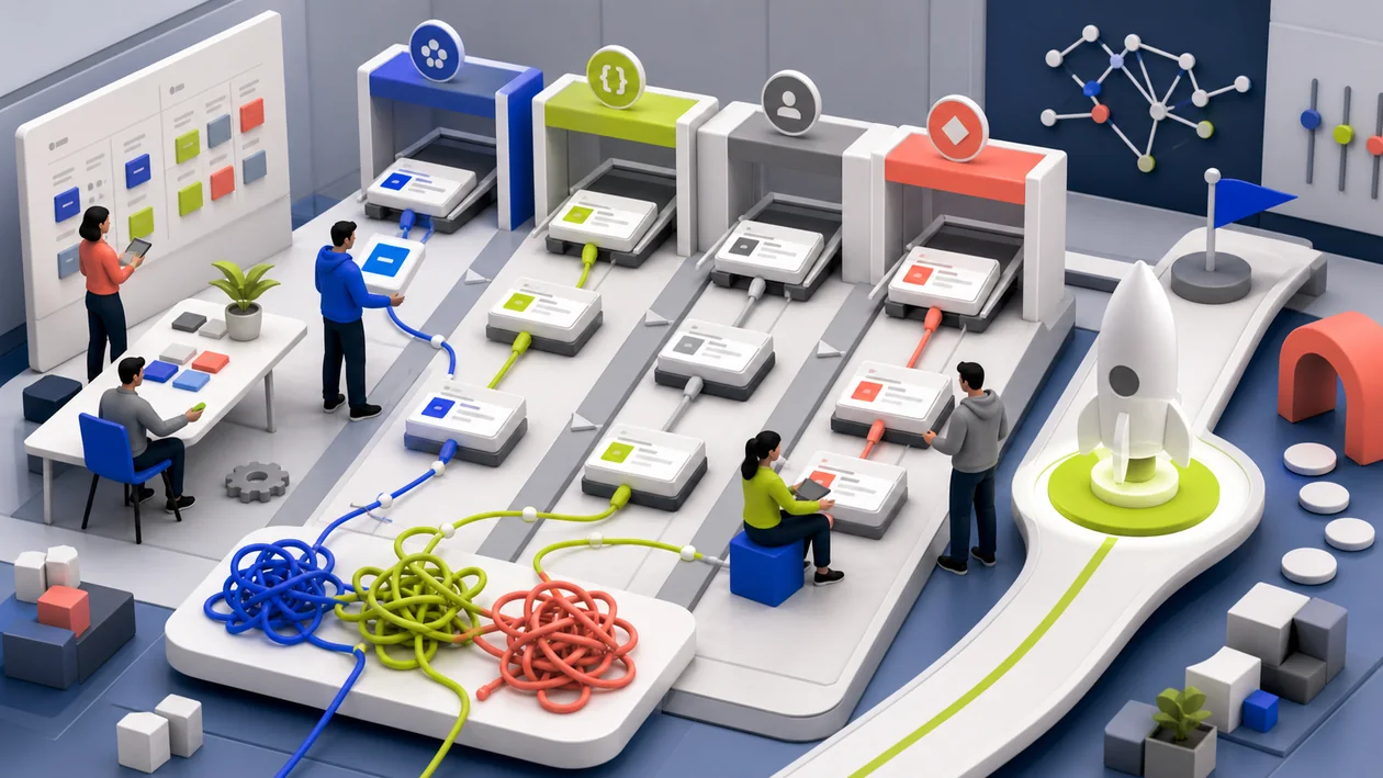 Illustration zu Jira: Produktteam plant Issues, Sprint-Aufgaben und Entwicklungsuebergaben