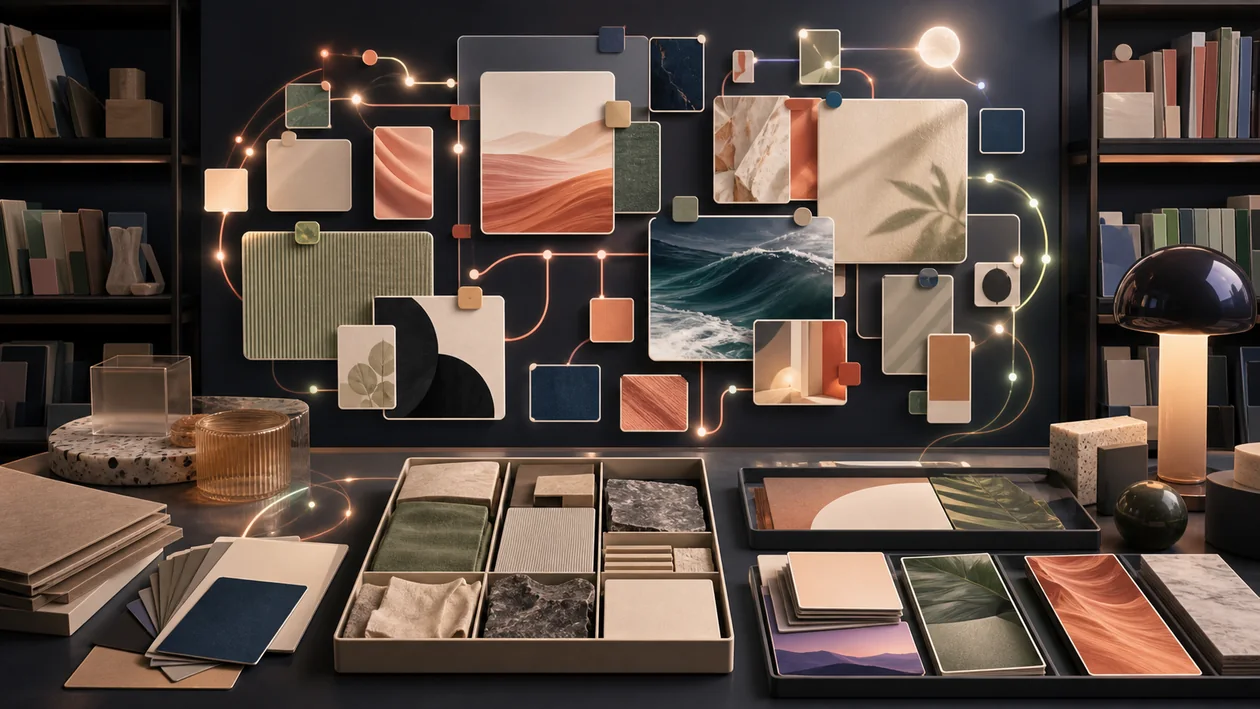 Illustration zu Kive: Kreativteam sortiert Referenzen, Moodboards und Asset-Sammlungen