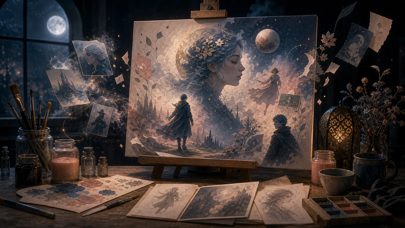 Illustration zu Ourdream AI: Traumatelier für kreative Bild- und Charakterideen