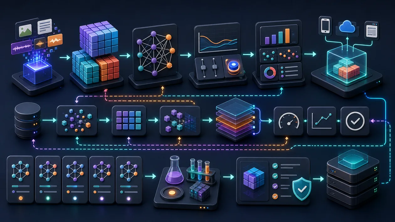 Illustration zu PyTorch: Tensoren, Modellgraphen und Experimente laufen durch Trainingsschleifen
