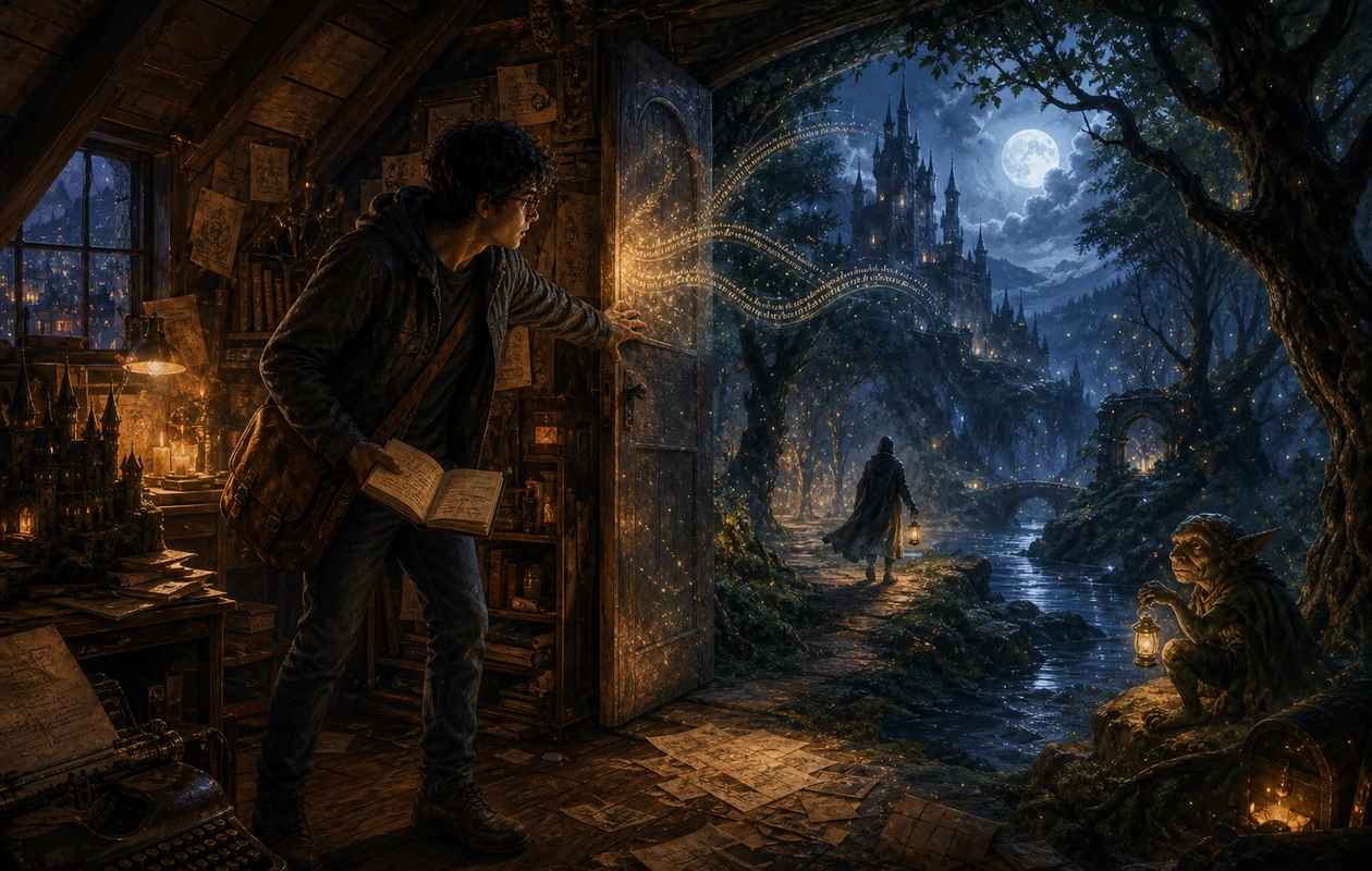 Illustration for tads: text adventure opening fantasy worlds