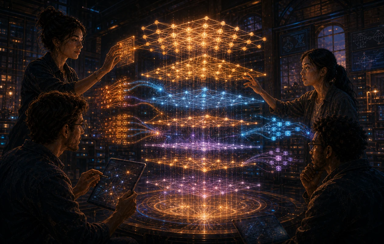 Illustration for tensorflow-keras: layers of a neural model