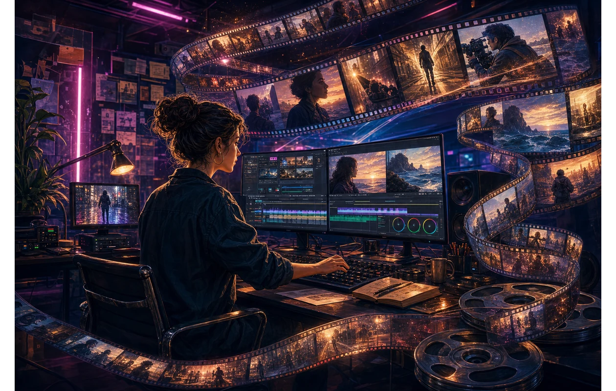 Illustration for vectr: Artist shaping vectors into clean forms