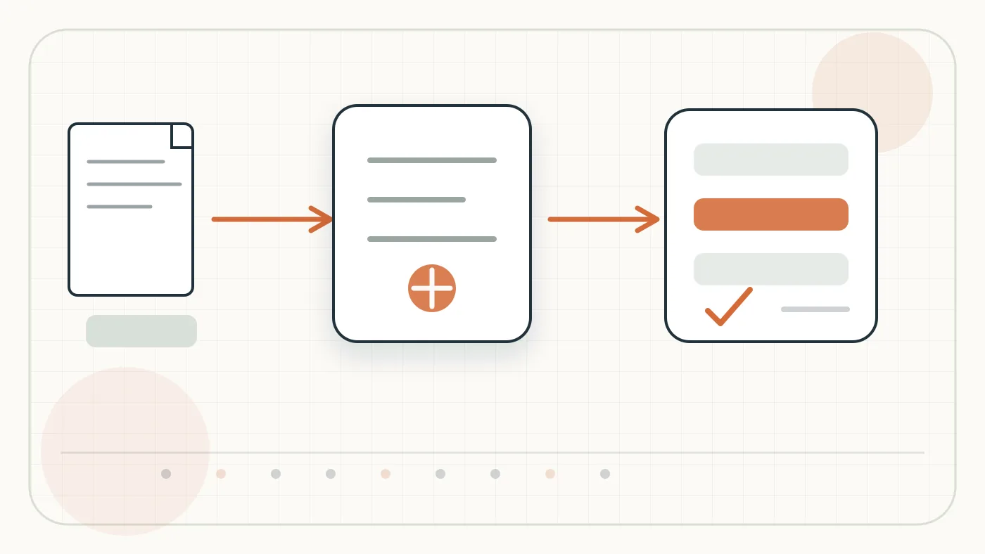 Illustration zu Veryfi: technische Prozessgrafik für Dokumenteingang, OCR, Validierung und Export