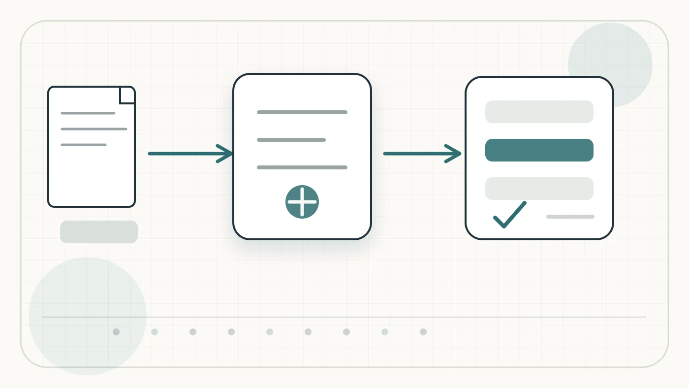 Illustration zu Rossum: technische Prozessgrafik für Dokumenteingang, OCR, Validierung und Export