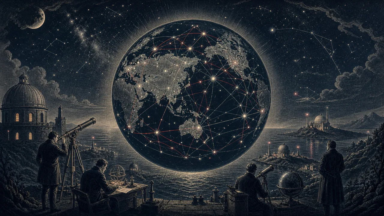 Constellations of distributed data over a globe