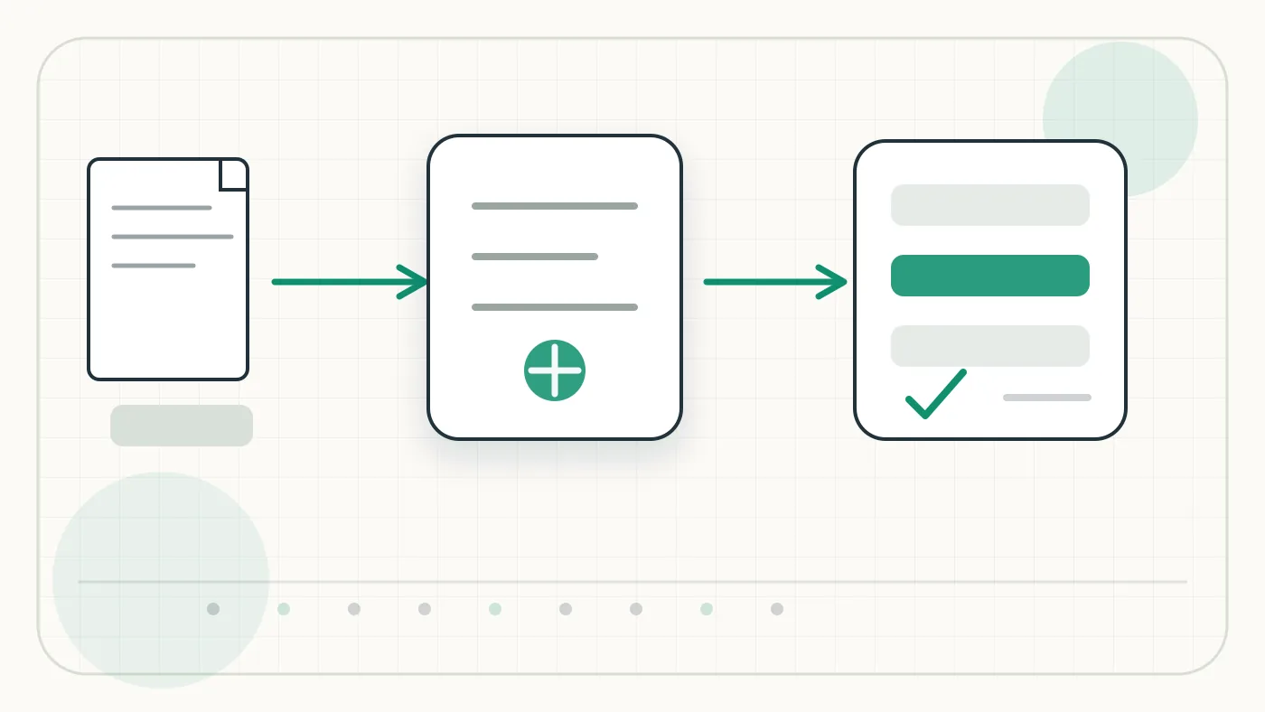 Illustration zu Klippa: technische Prozessgrafik für Dokumenteingang, OCR, Validierung und Export