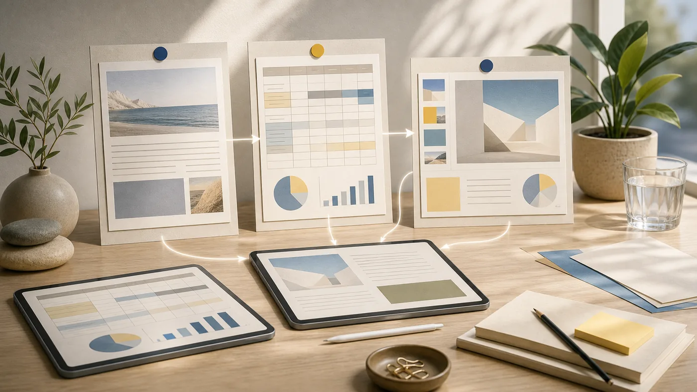 Illustration zu Apple iWork: Office-Arbeit mit Dokumenten, Tabellen und Folienkarten