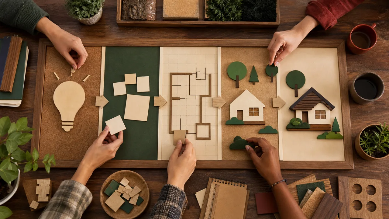 A team board with movable stages