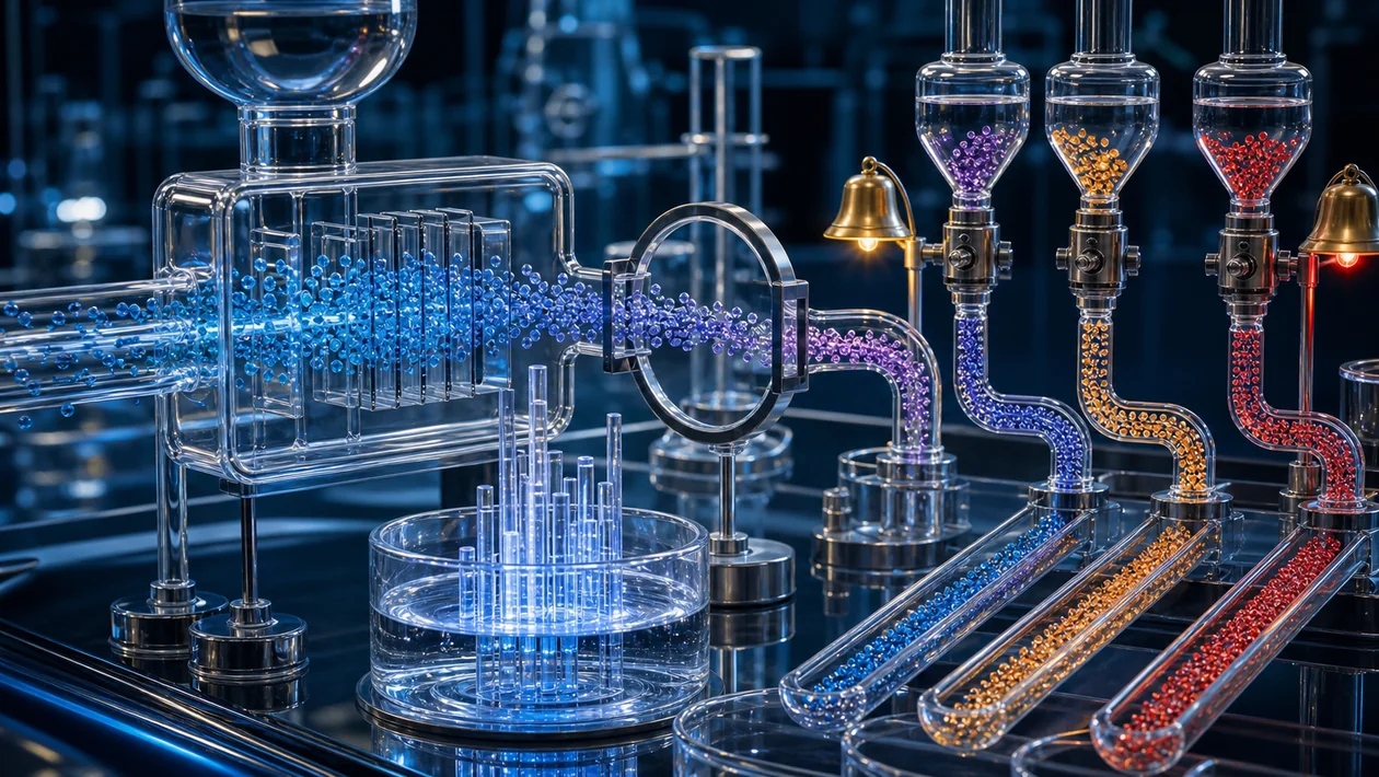 Illustration for Azure Stream Analytics: real-time data streams as a glass measurement lab