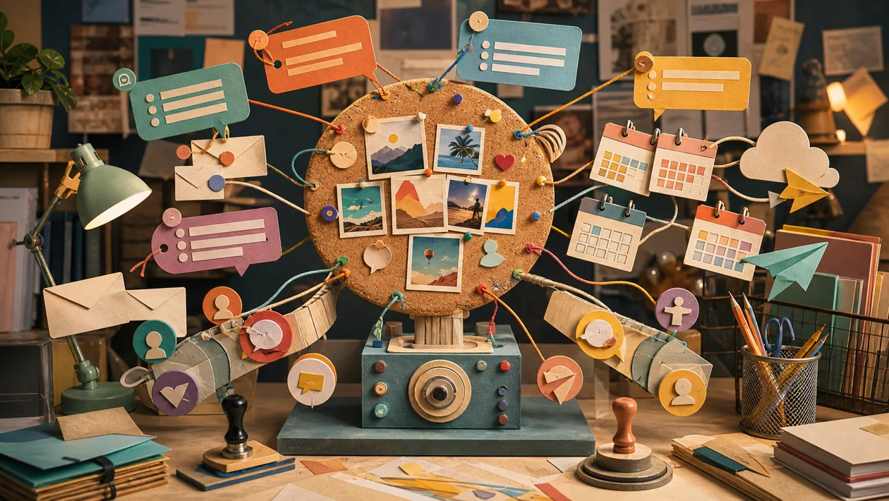Editorial illustration for Agorapulse: workflow and decision context for the tool
