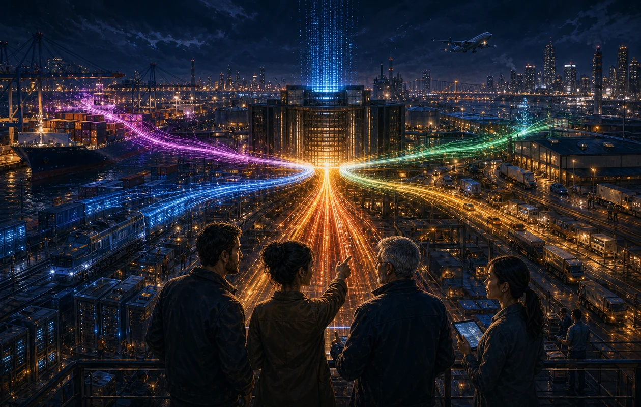 Illustration for teradata-vantage: enterprise data in the logistics hub