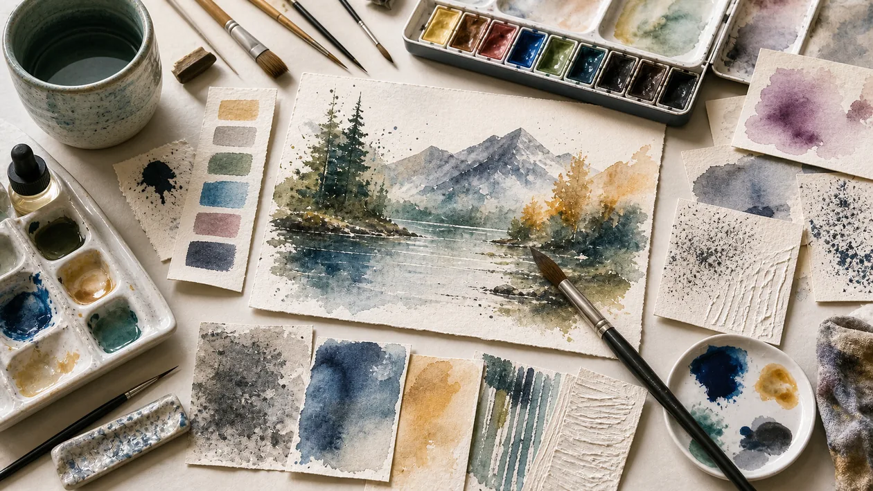 Illustration zu Rebelle: Pinsel, Pigmente und Papiertexturen bauen eine digitale Naturmedien-Illustration auf