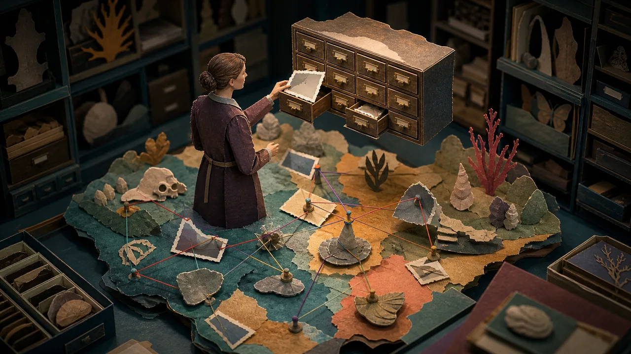 Archive fragments connected by semantic relationships